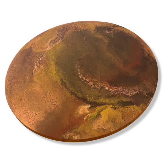 Epoxy schilderij - GOLDEN HOUR - Ø75 cm