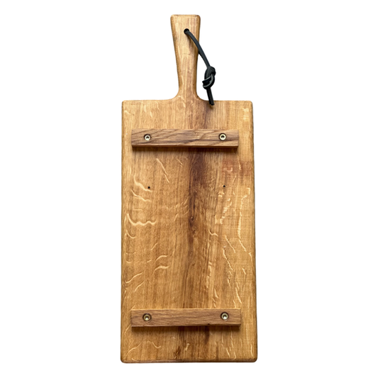Luxe borrelplank - 50 cm - zwart/wit/goud