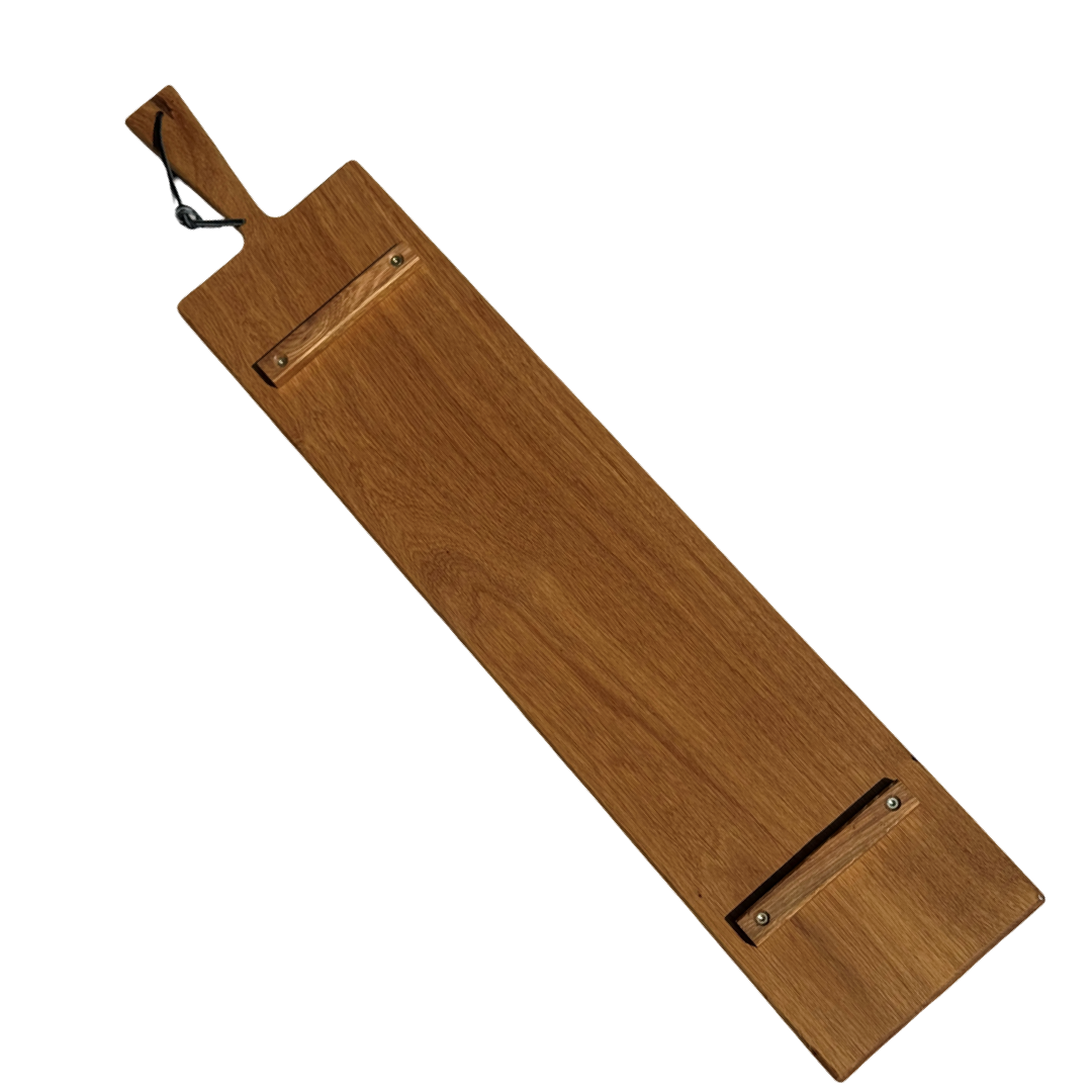 Luxe XXL borrelplank Glamour - 95 cm - wit/oker/goud