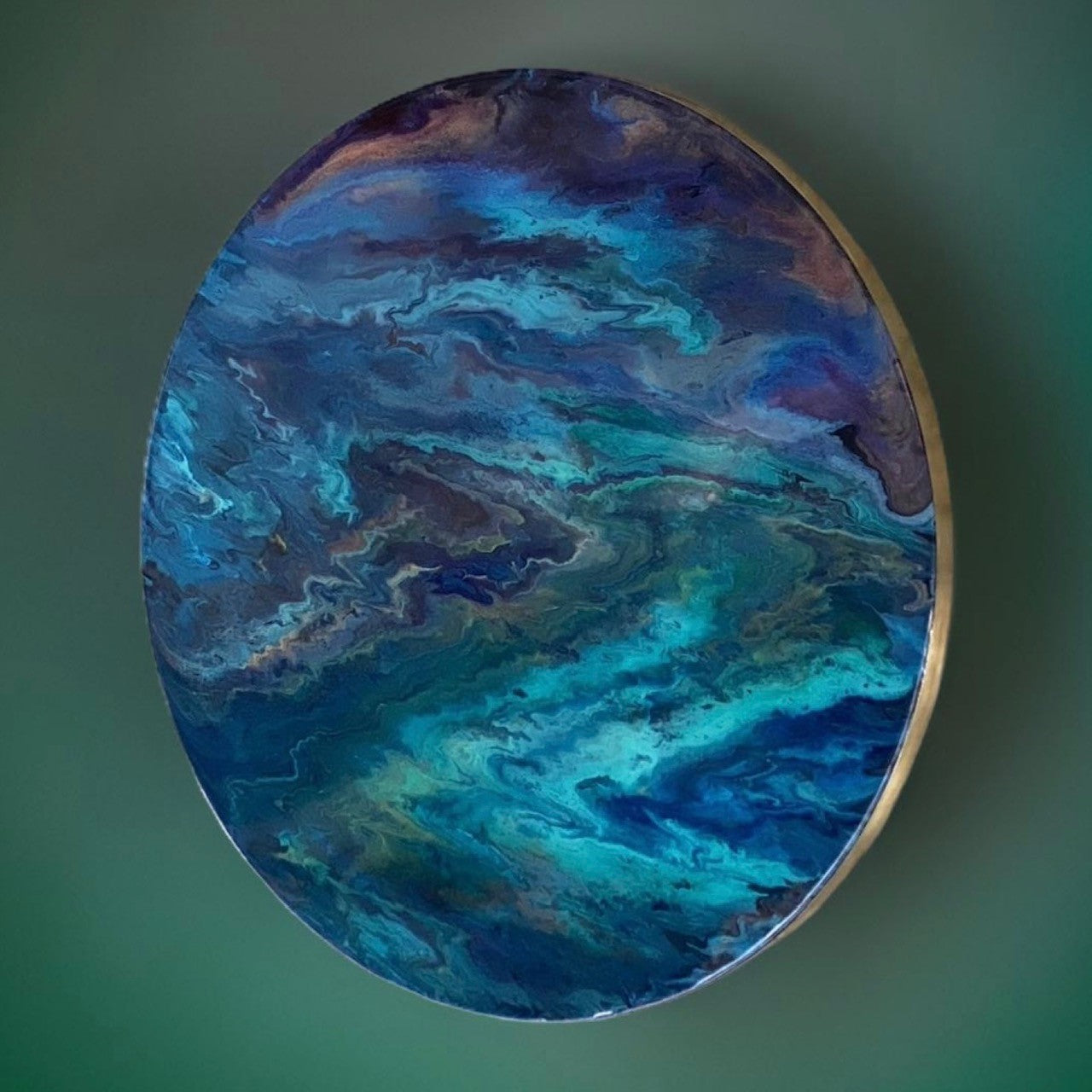 Epoxy schilderij - MYSTIC - Ø80 cm