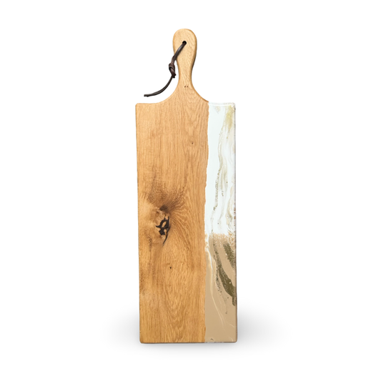 Luxe borrelplank - 60 cm - beige/wit/goud