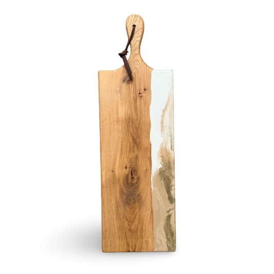 Luxe borrelplank - 60 cm - beige/wit/goud