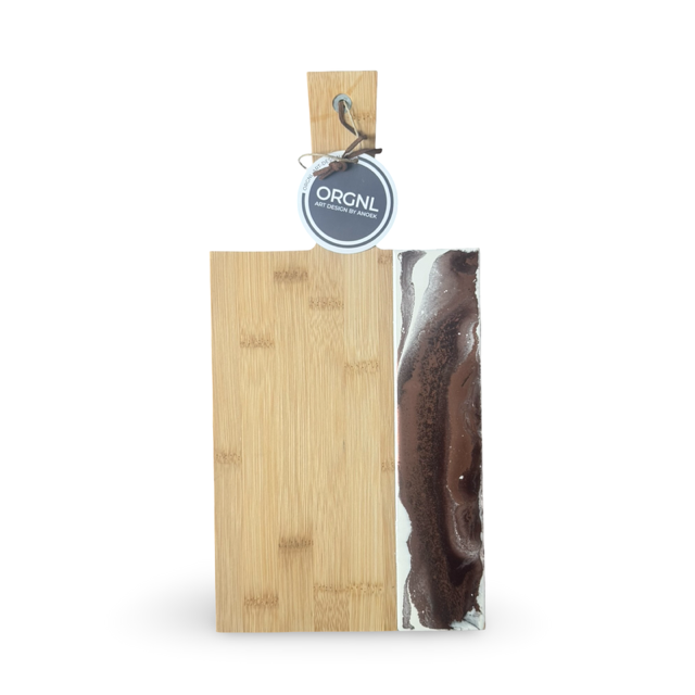 Epoxy borrelplank dark berry/brons/wit maat M