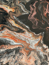 Load image into Gallery viewer, Vierkant zwart houten dienblad met luxe epoxy versiering