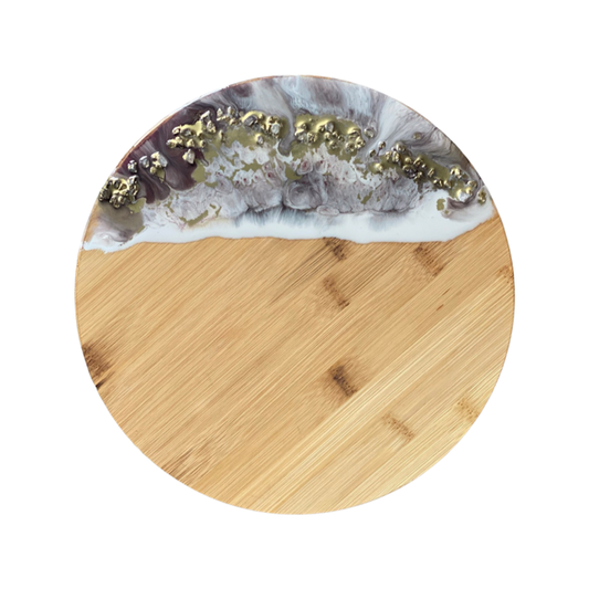 Epoxy borrelplank op voet bordeaux 1