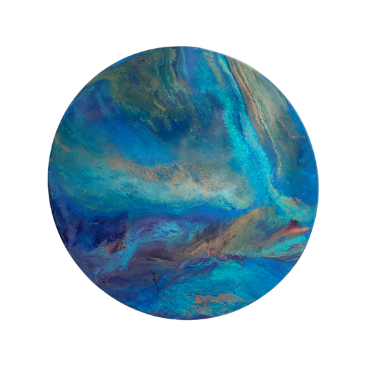 Epoxy schilderij - WATERFALL - Ø60 cm