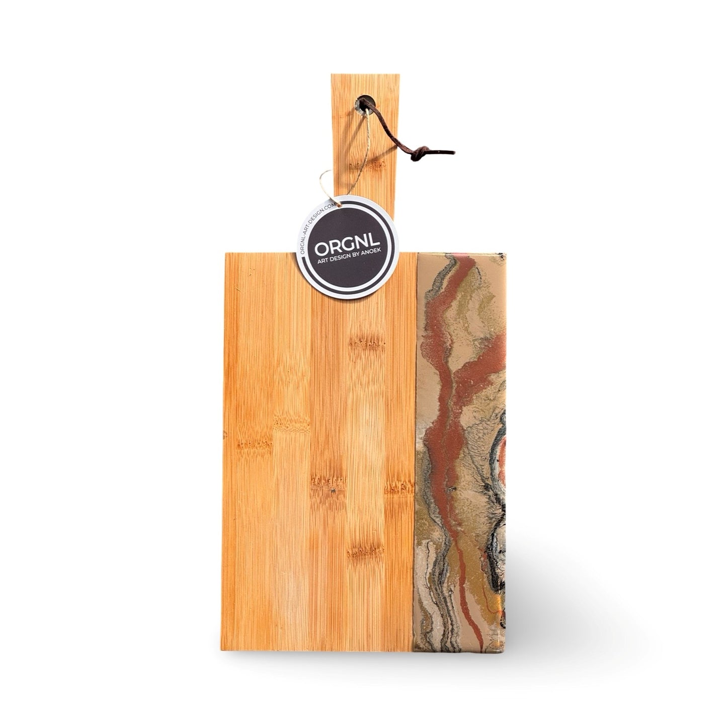 Epoxy borrelplank beige/brons/zwart/goud maat M