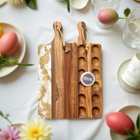 Epoxy borrelplank/eierplank-dubbelzijdig-18 gaten