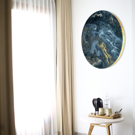 Epoxy schilderij - ORBIS - Ø60 cm