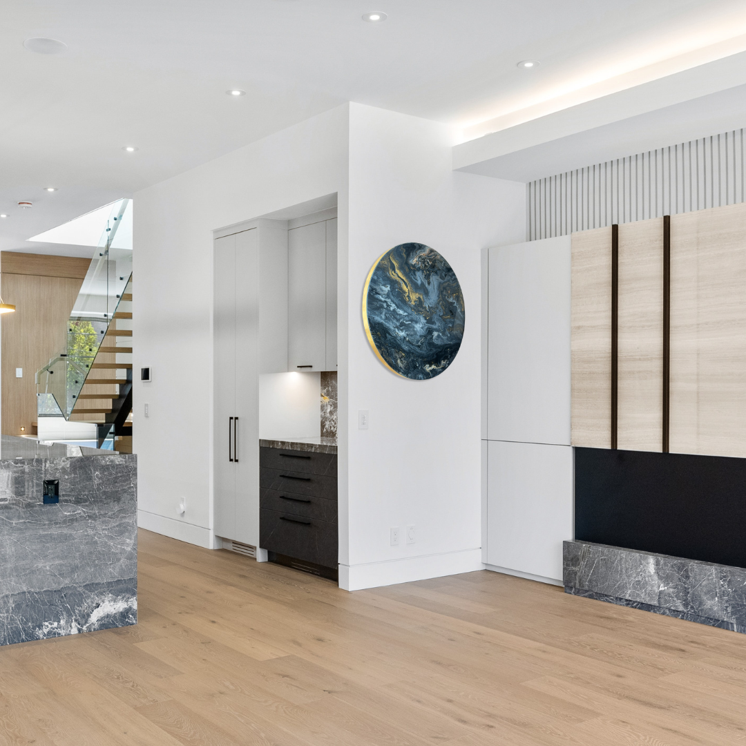 Epoxy schilderij - wanddecoratie- ORBIS - Ø60 cm