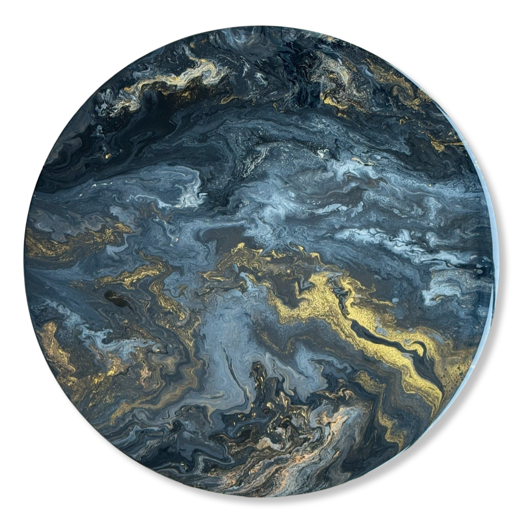 Epoxy schilderij - wanddecoratie- ORBIS - Ø60 cm