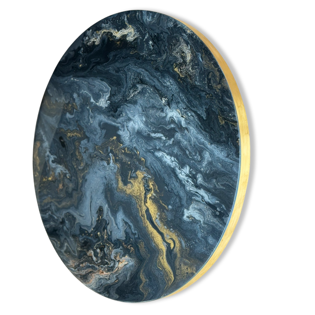 Epoxy schilderij - wanddecoratie- ORBIS - Ø60 cm