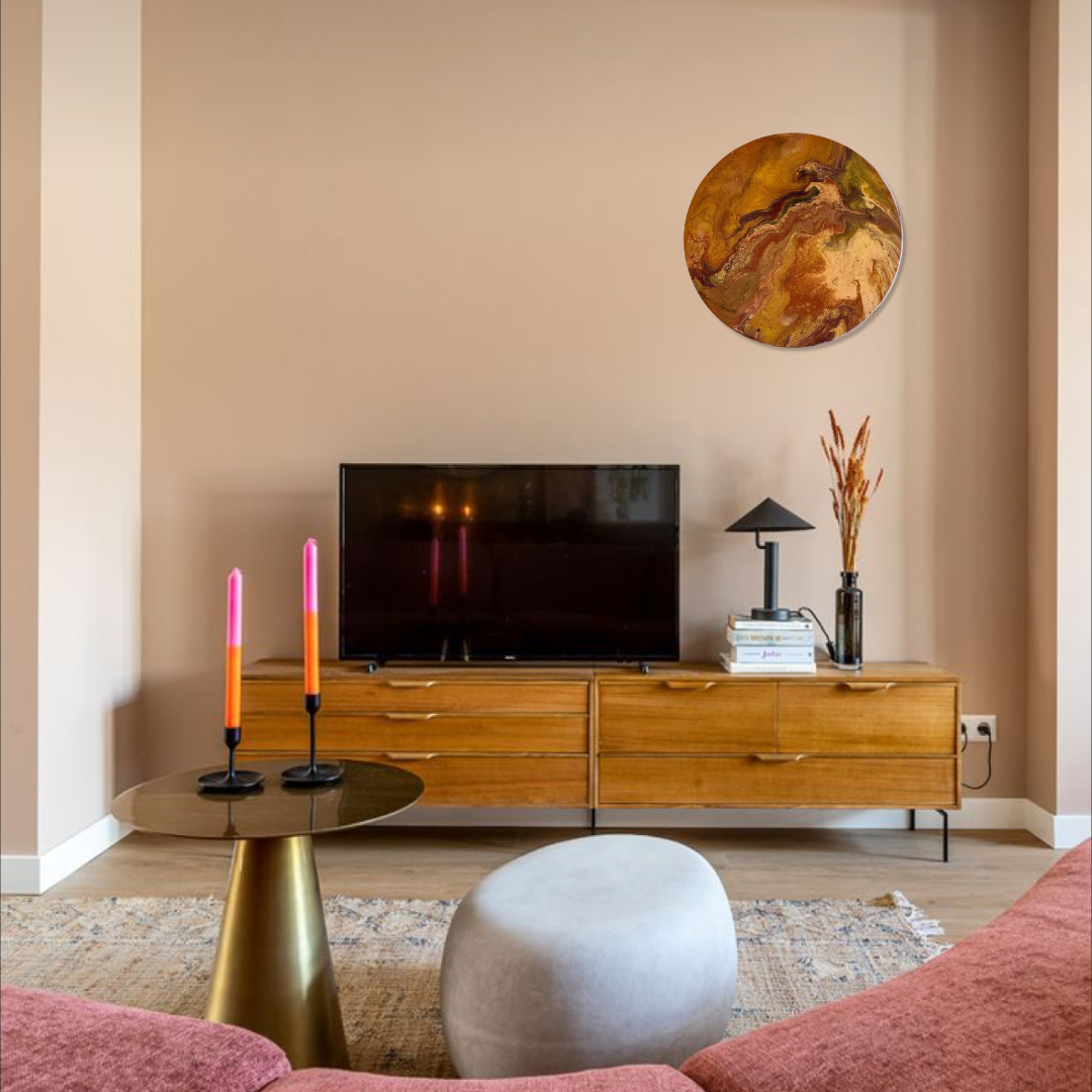 Epoxy schilderij - FLOW - Ø40 cm