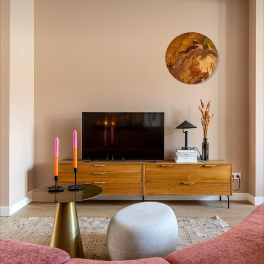 Epoxy schilderij - FLOW - Ø40 cm