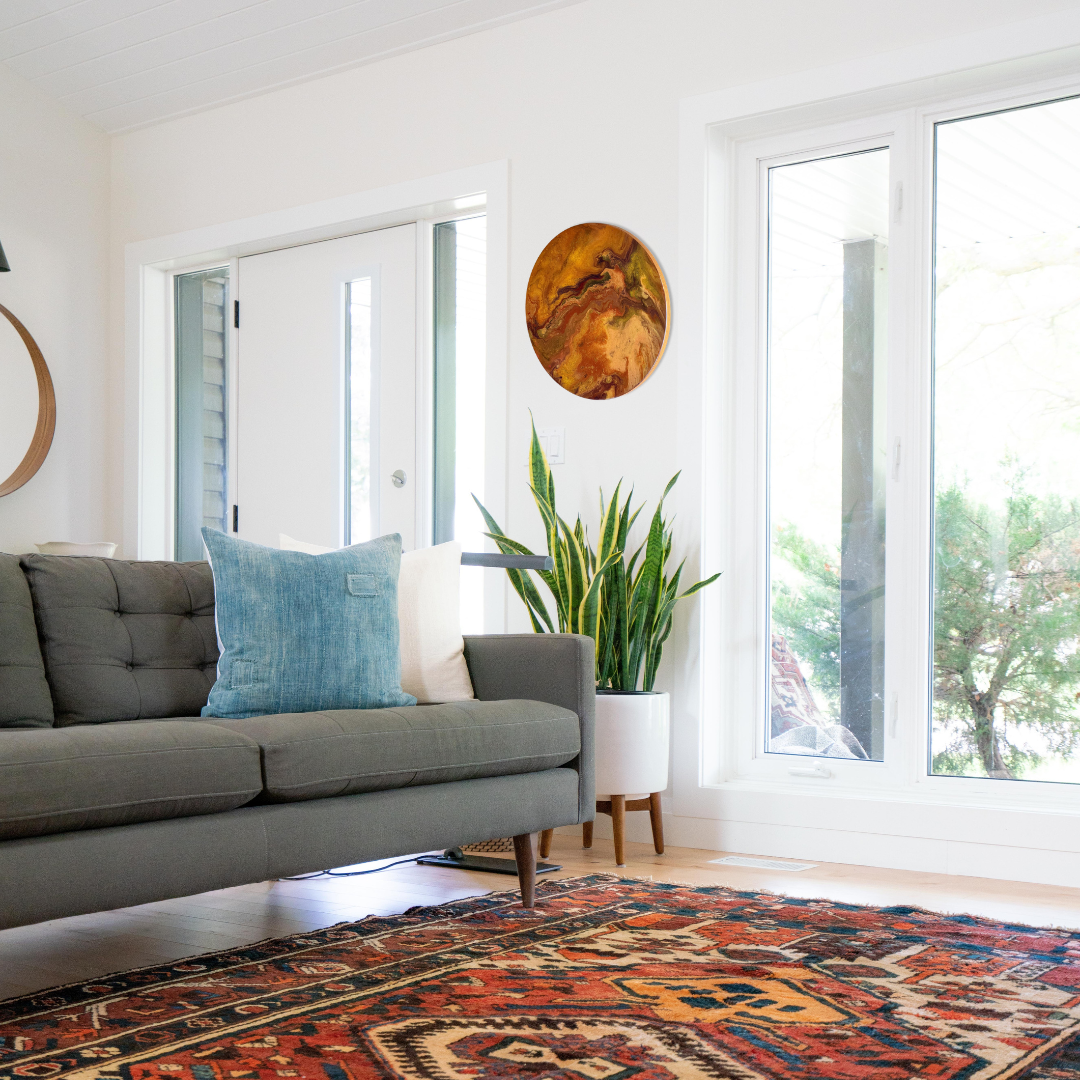 Epoxy schilderij - FLOW - Ø40 cm