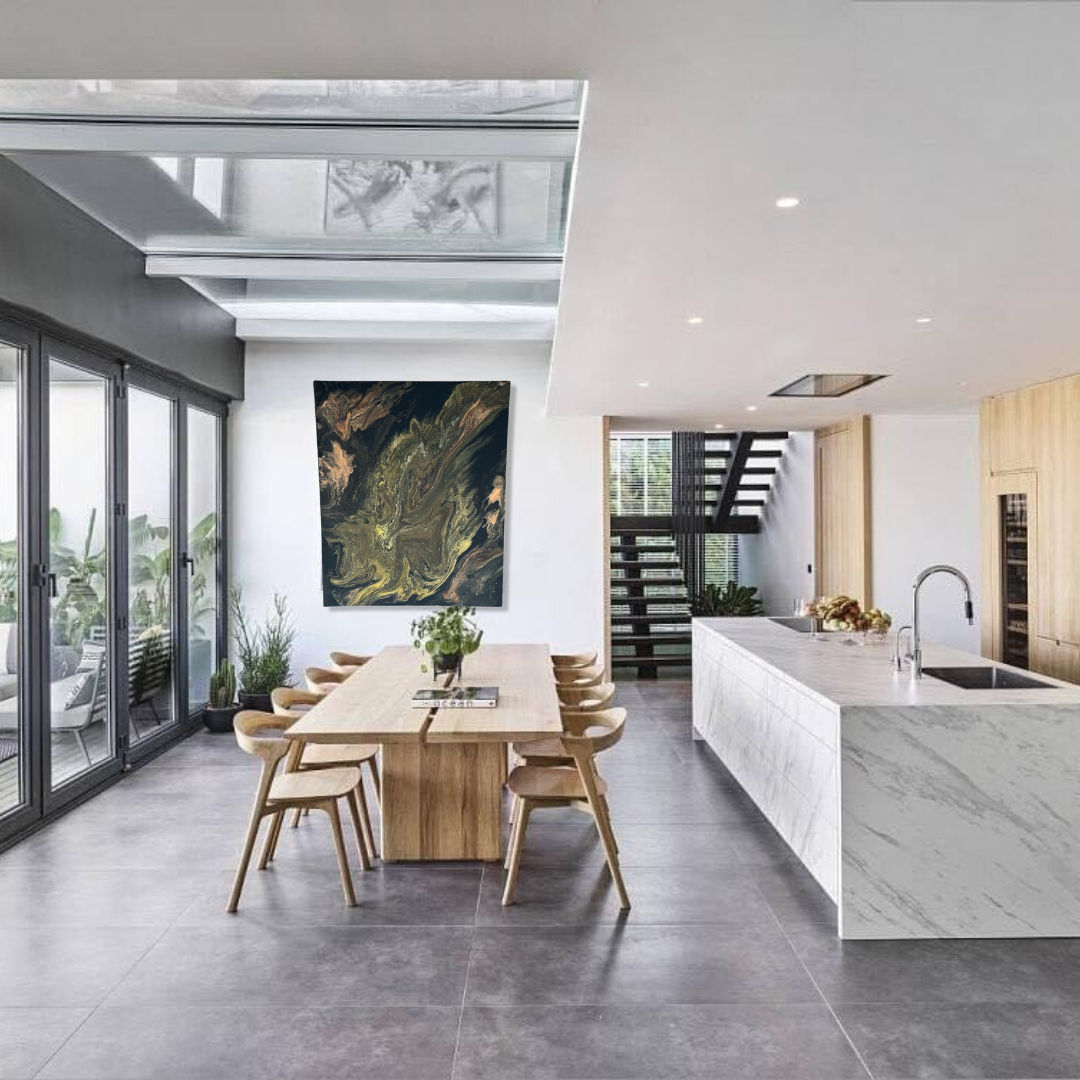 Epoxy schilderij - Into the deep unknown 100 x 80 cm