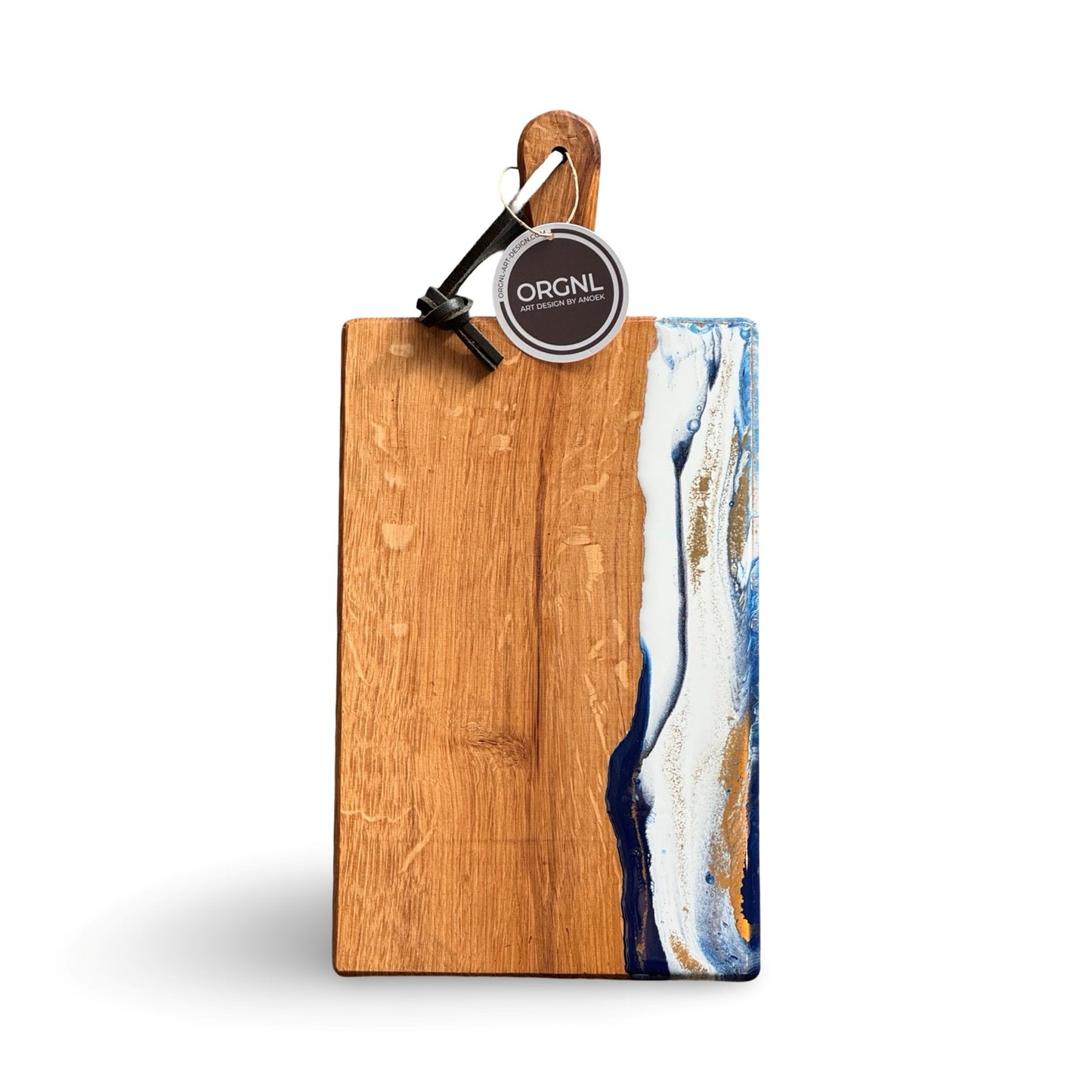 Luxe borrelplank Delfts blauw/wit/goud - 40 cm