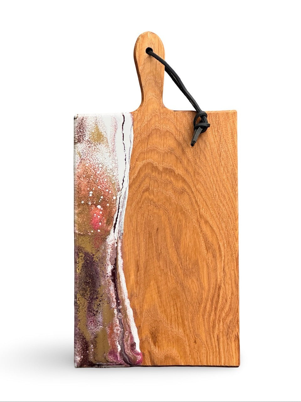 Luxe borrelplank - 40 cm - paars/wit/goud