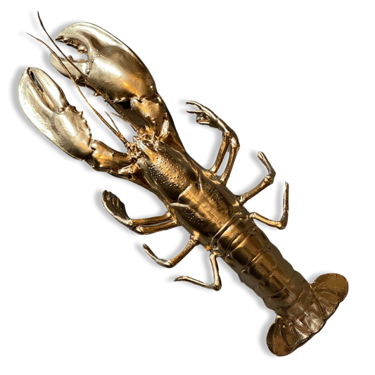 Wanddecoratie kreeft - Goud metallic - 50 cm