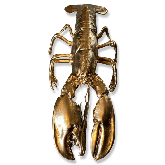 Wanddecoratie kreeft - Goud metallic - 50 cm
