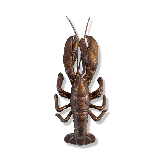 Mini epoxy kreeft wanddecoratie - koper - 30x15 cm