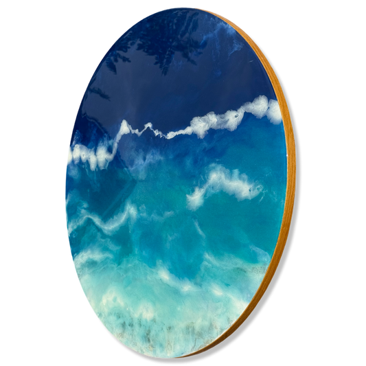Epoxy schilderij - OCEAN VIEW - Ø80 cm