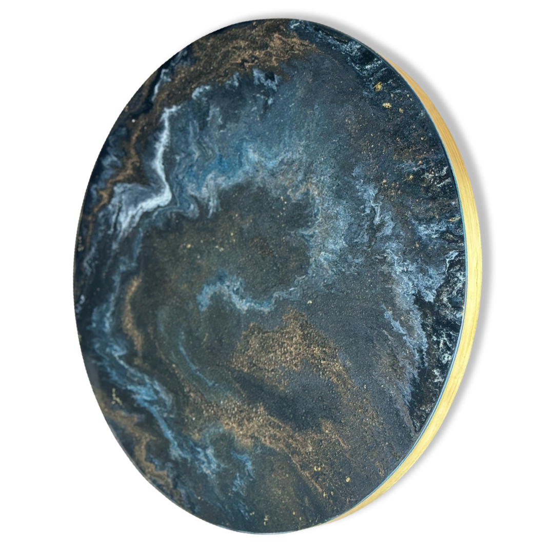 Epoxy schilderij - COSMIC - Ø60 cm
