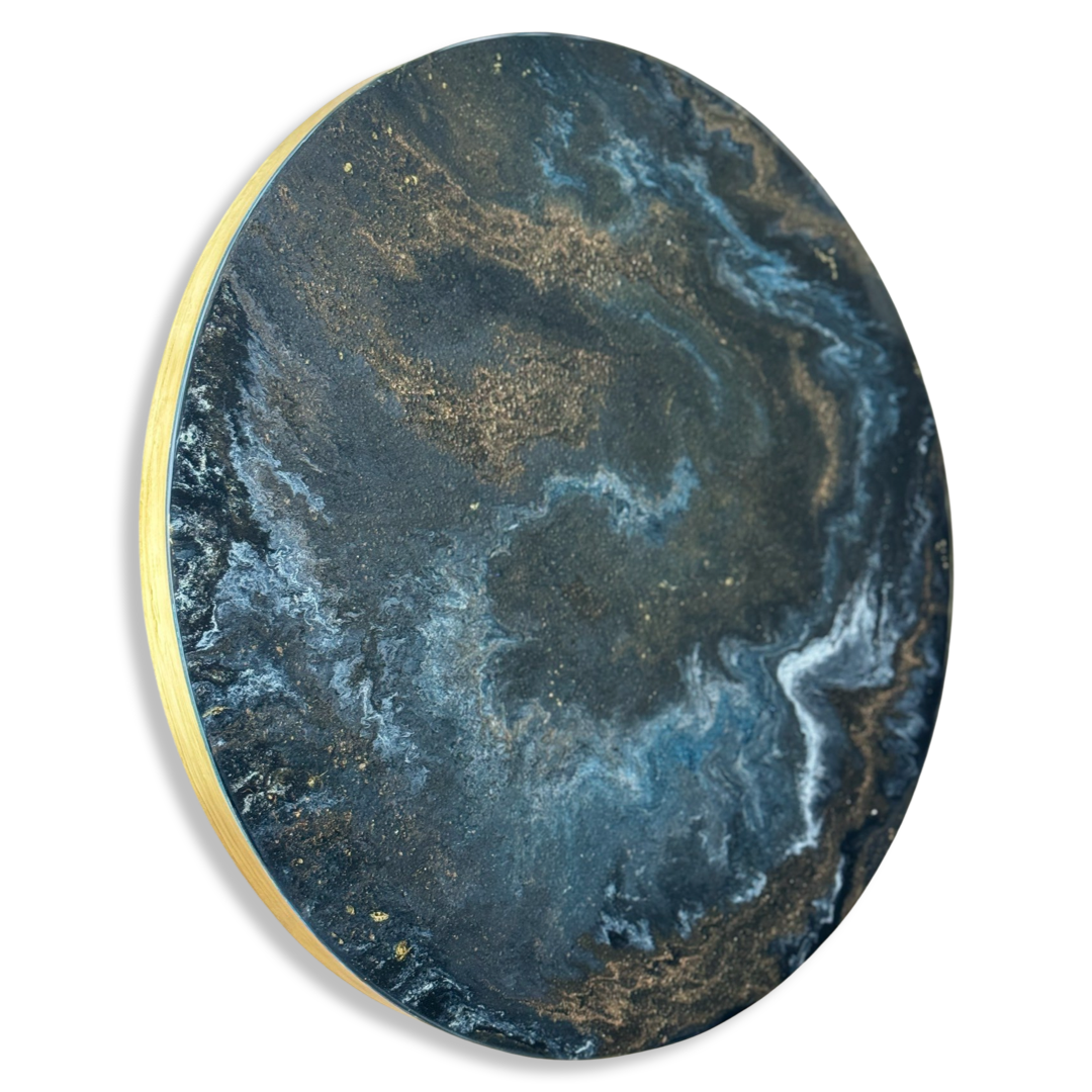 Epoxy schilderij - COSMIC - Ø60 cm