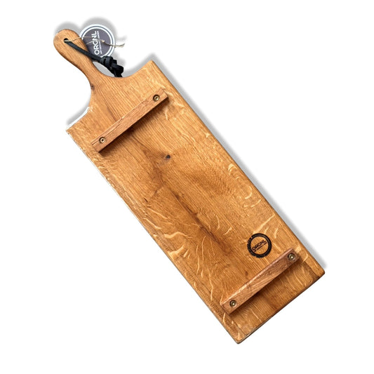 Luxe borrelplank - 50 cm - wit/beige/goud