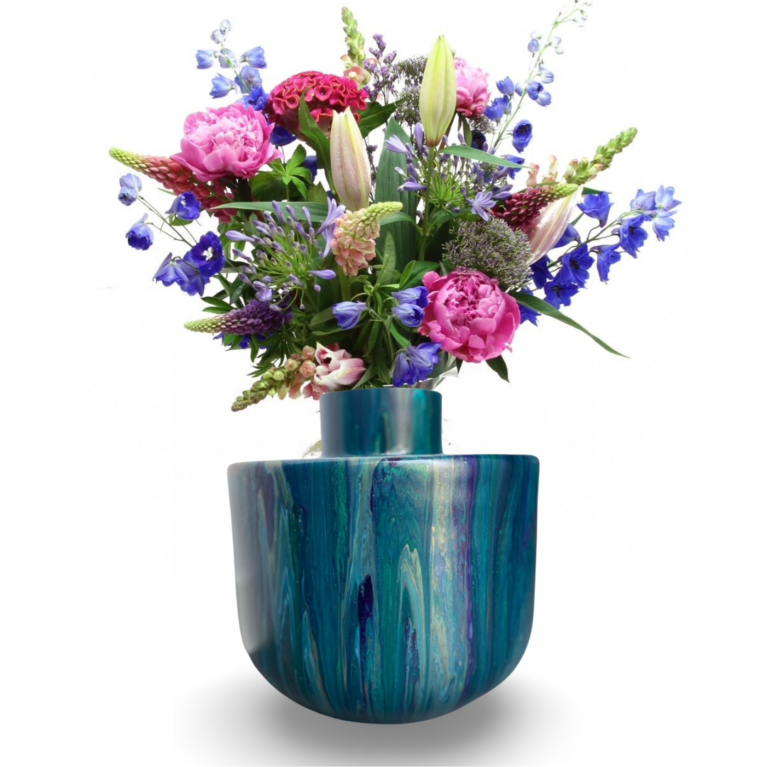 Handbeschilderde vaas no 102