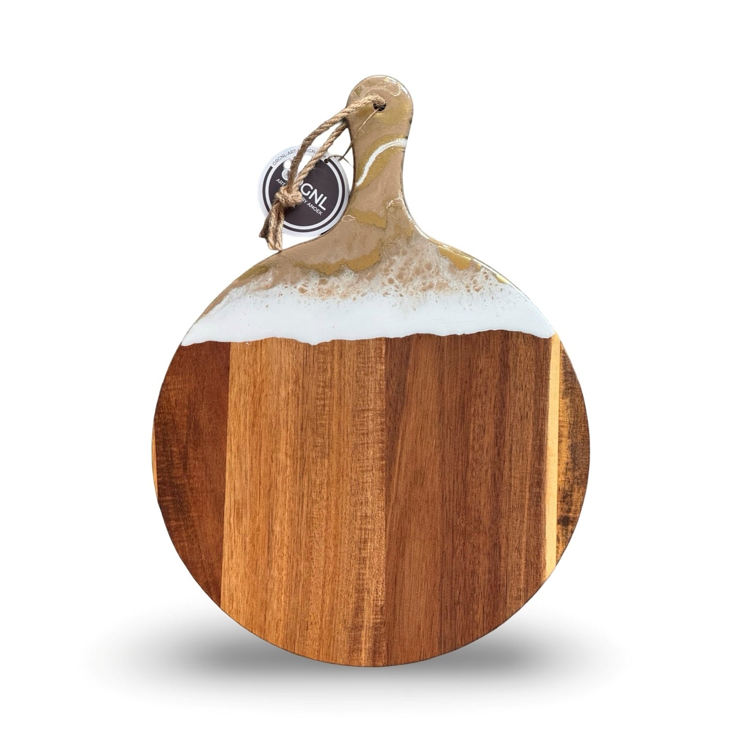 Ronde epoxy borrelplank/eierplateau-24 gaten