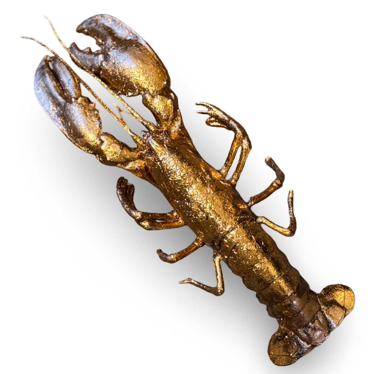 Special Edition: wanddecoratie kreeft - koper BLADGOUD!