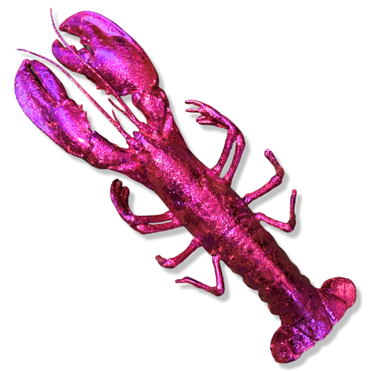Special Edition: wanddecoratie kreeft - fuchsia BLADGOUD!