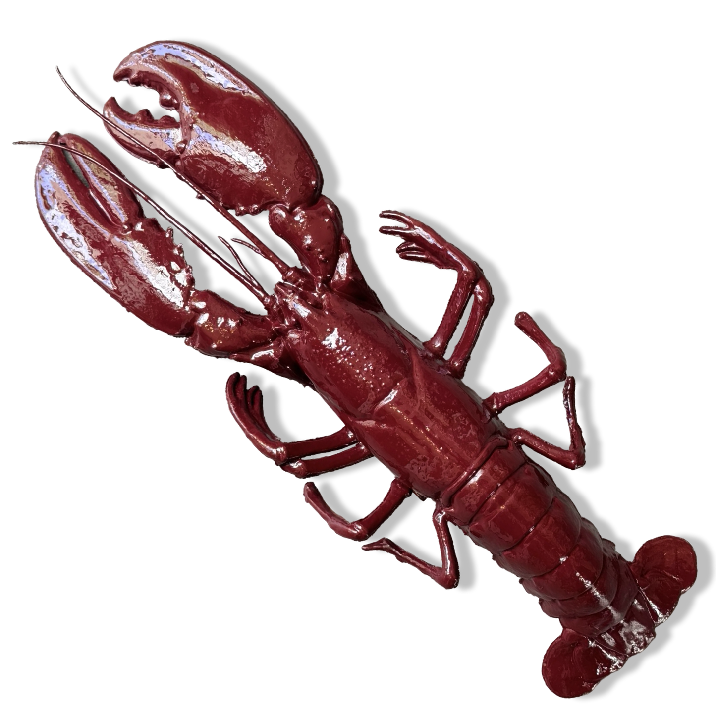 Kreeft wanddecoratie - bordeaux - 50 cm