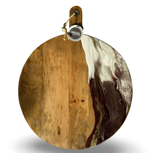 Luxe XL borrelplank Deluxe bordeaux/wit/goud