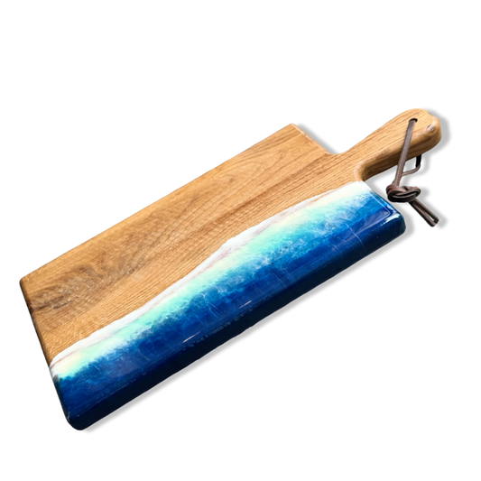 Luxe eikenhouten borrelplank Ocean- 40 cm
