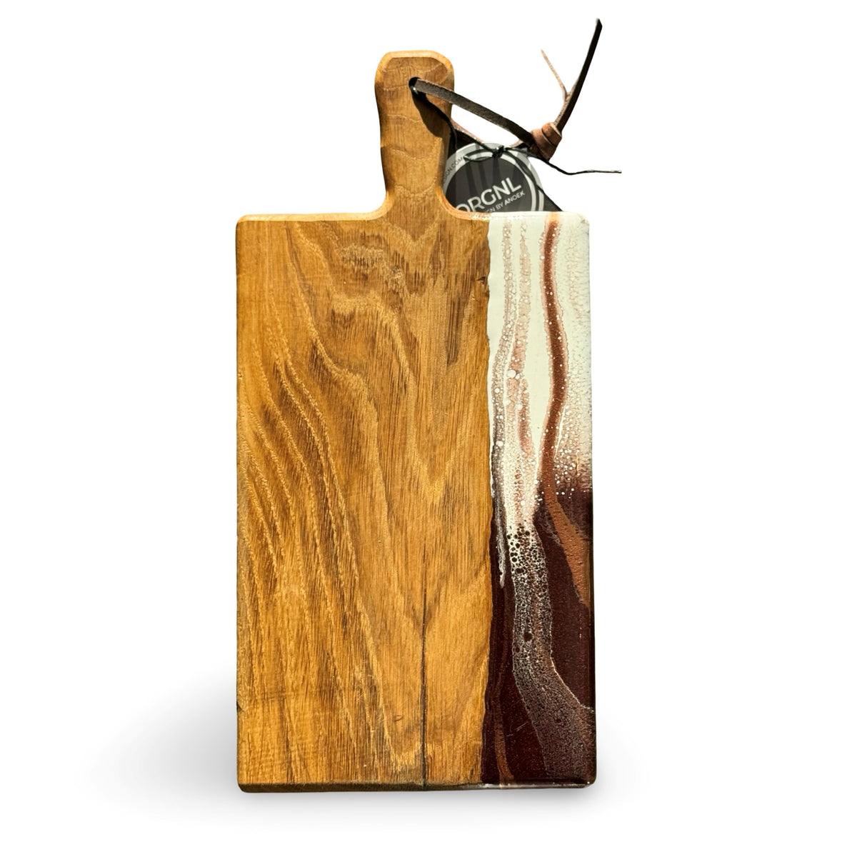 Luxe borrelplank bordeaux/wit/koper - 40 cm