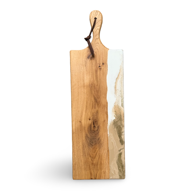 Luxe borrelplank - 60 cm - beige/wit/goud