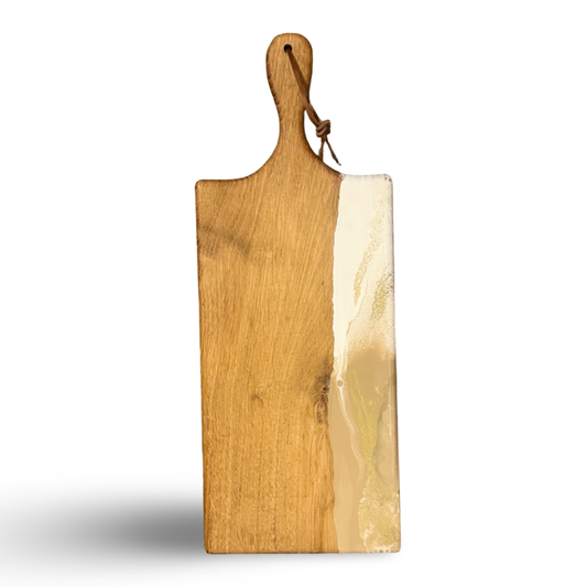 Luxe borrelplank 50 cm beige/wit/goud