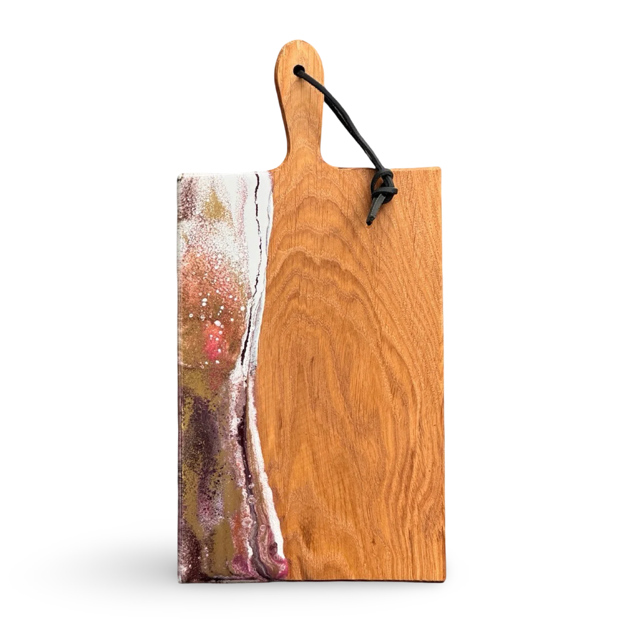 Luxe borrelplank - 40 cm - paars/wit/goud