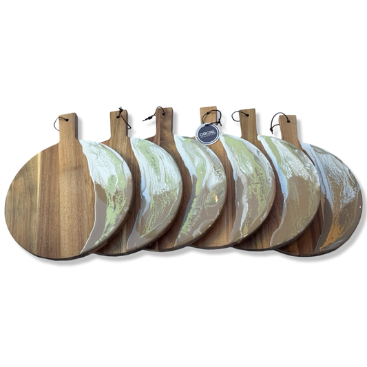 Luxe borrelplank -40x30 -beige/wit/goud