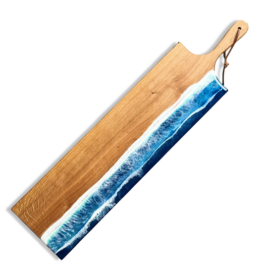 Luxe epoxy borrelplank - Ocean - 80 cm