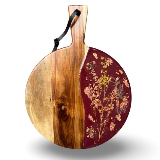 Luxe ronde borrelplank -Flowers