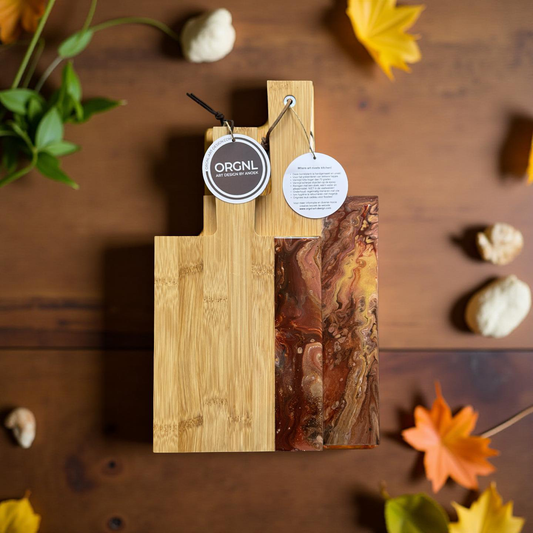 Set 2 luxe borrelplanken herfstkleuren 10% korting