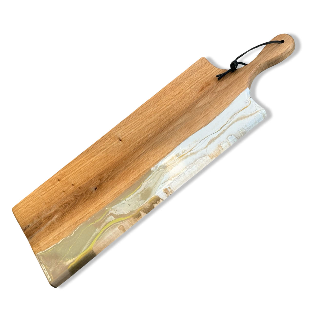 Luxe borrelplank - 60 cm - beige/wit/goud