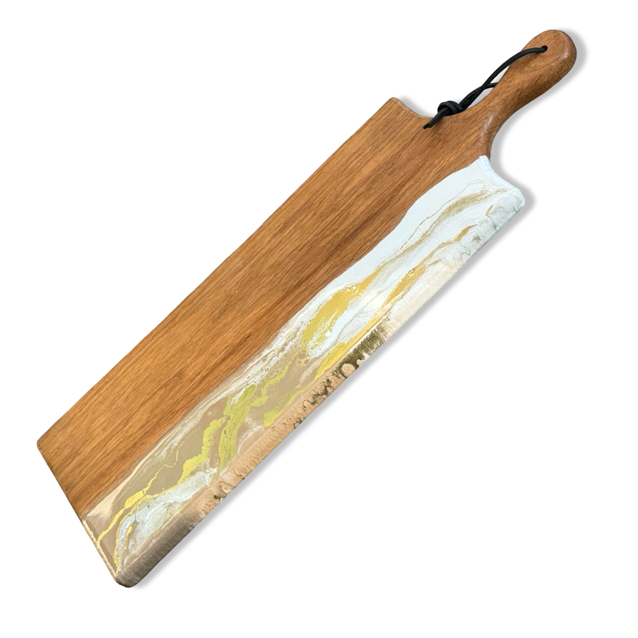 Luxe borrelplank - 60 cm - beige/wit/goud