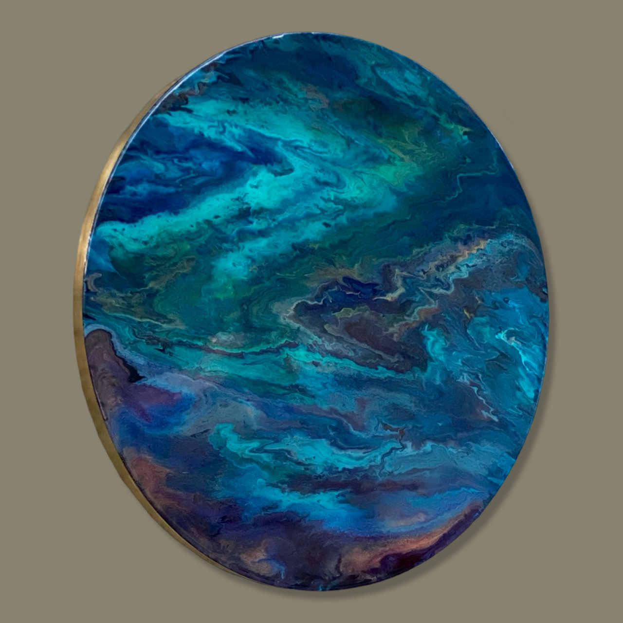 Epoxy schilderij - MYSTIC - Ø80 cm