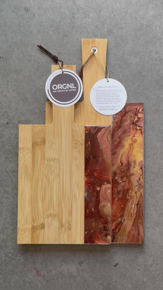 Set 2 luxe borrelplanken herfstkleuren 10% korting