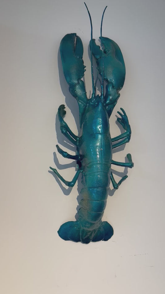 Kreeft muur decoratie turquoise