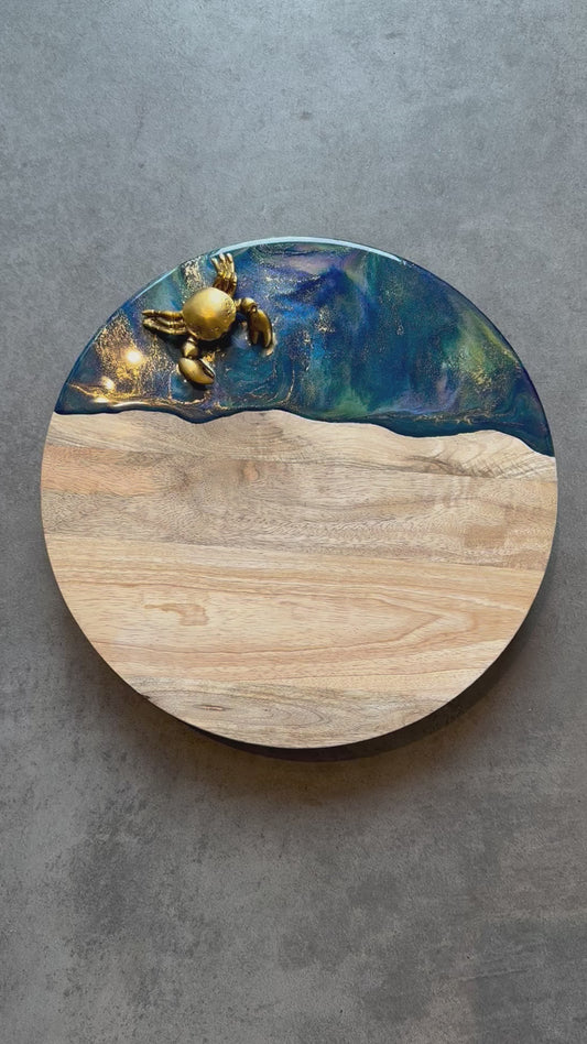 Epoxy borrelplank-krab-Ø39 cm